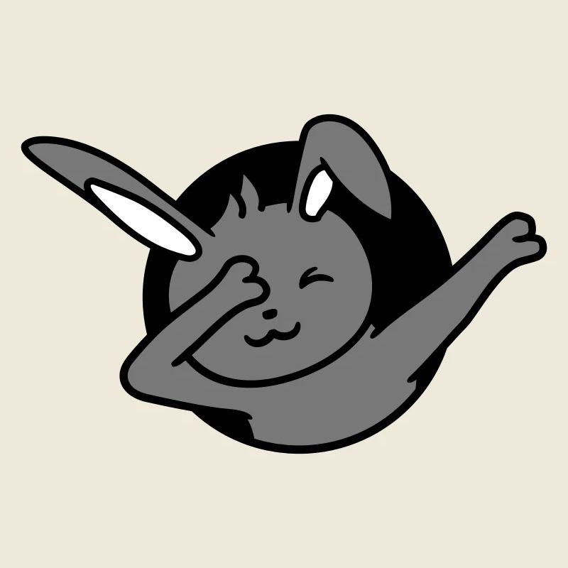 Bunny Dabbing Dab Dance Pose Dancing Hole Party Fun