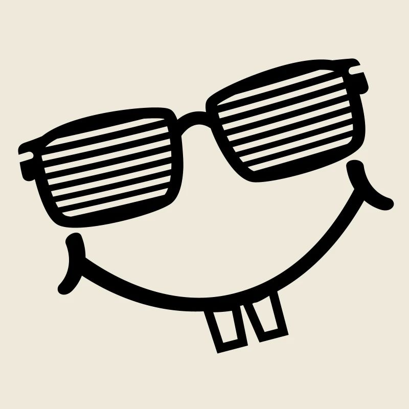 cool smiley with shutter shades