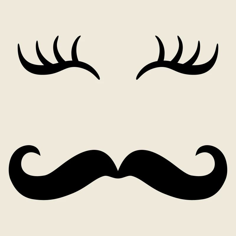 Moustache et cils