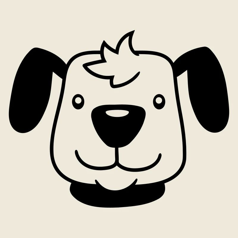 Visage de chien Petit Tête d’animal de compagnie Mignon
