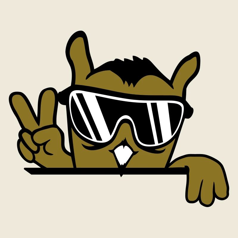 Coole Eule Peace Handzeichen Victory Sonnenbrille