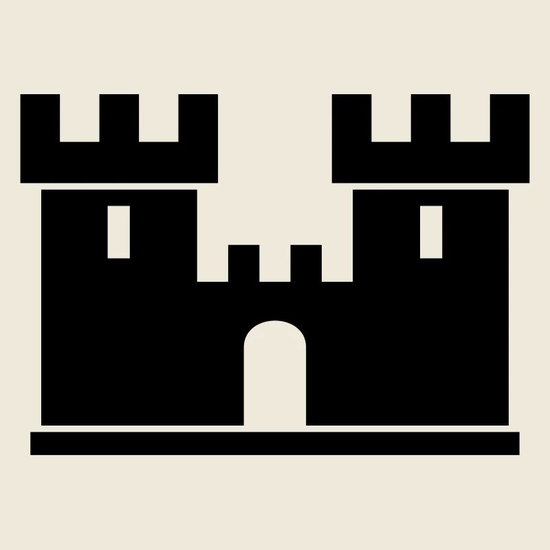Burg Silhouette Zeichnung Geschenkidee Mittelalter
