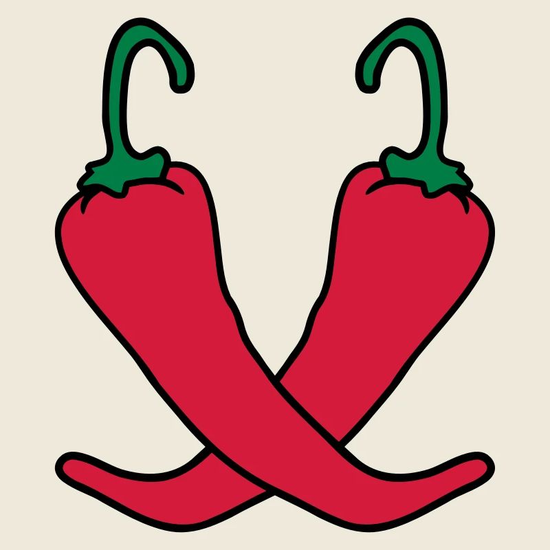 2 piments Chili chaud chaud