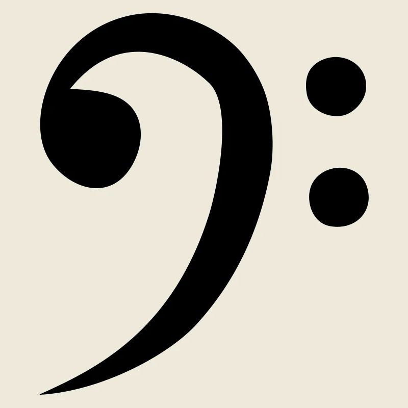 f bass clef classical music score