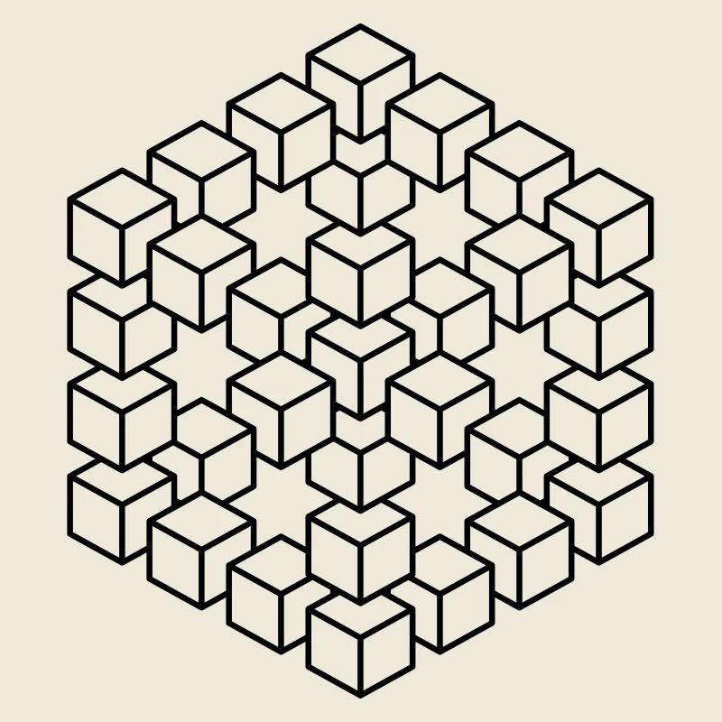 impossible figure Escher cube geometry fantasy