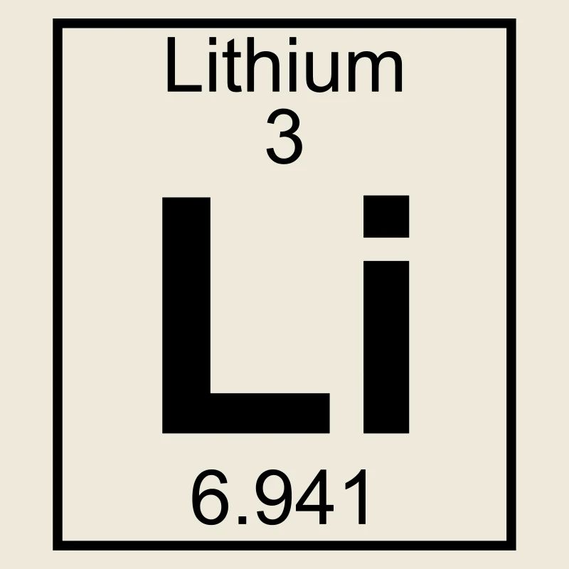 Periodic table element 3 - Li (lithium) - BIG