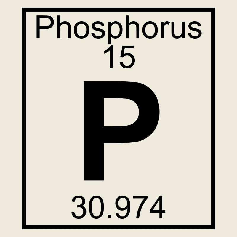 Periodic table element 15 - P (phosphorus) - BIG