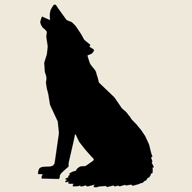 Heulender Wolf sitzend