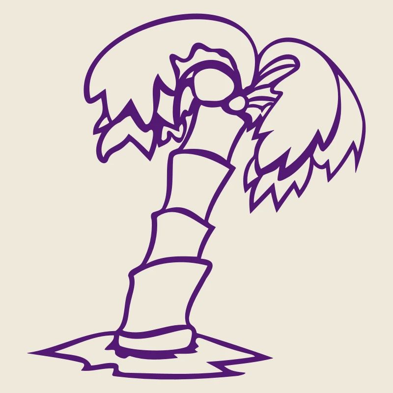 Palm Tree Island Tree Plage Vacances Noix de Mer Cool