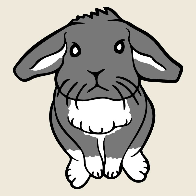 Lapin lapin lapin rongeur est assis mignon haut