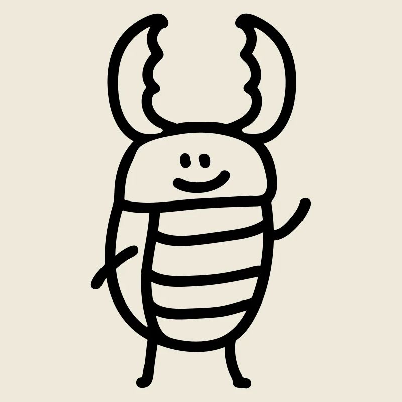 Stag Beetle - Line