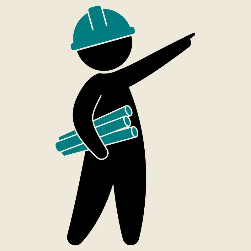 An engineer at a construction site