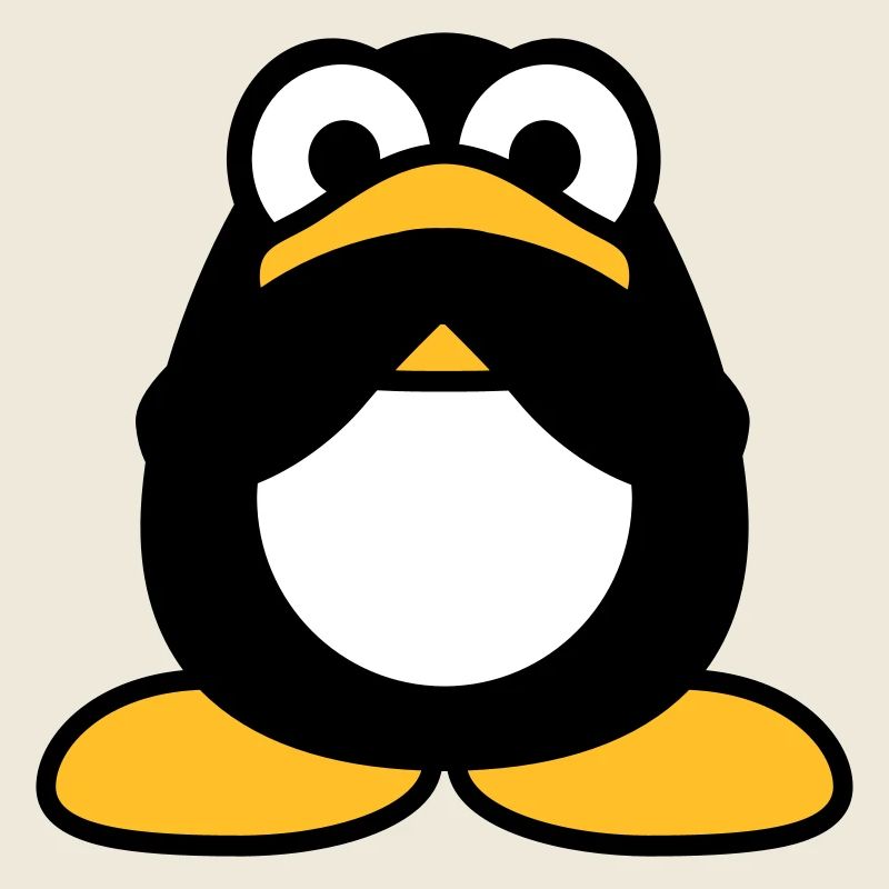 Penguin Nothing Talking Silent Hands Covering Mouth