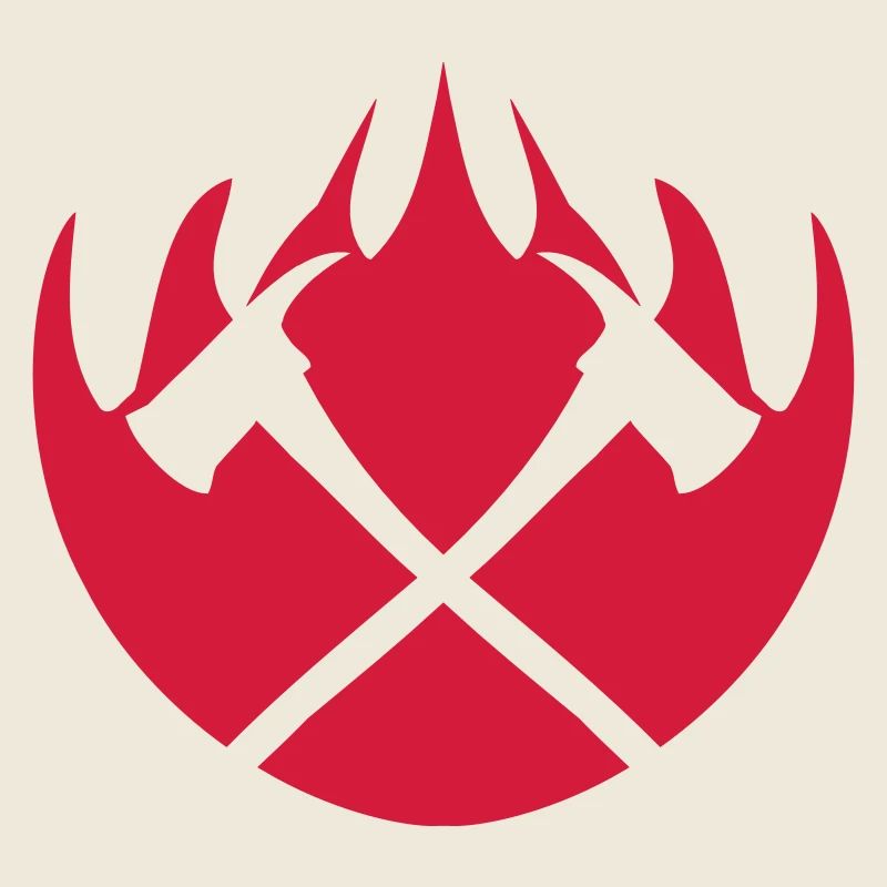 Fire flames 2 axes logo