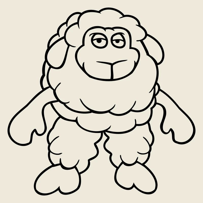 mouton se tient cool ennui fatigué bande dessinée