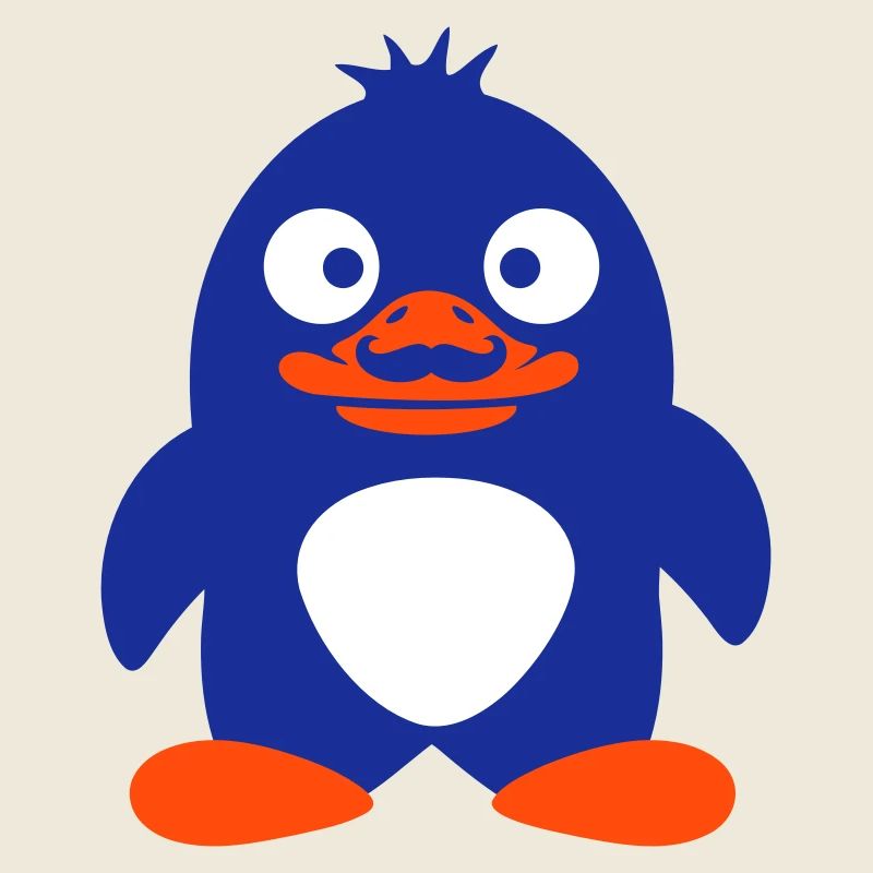 Pinguin Schnurrbart Sir Mr. Herr Mustache Bart