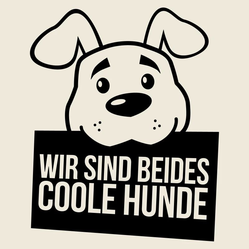 Wir sind beides coole Hunde, Herrchen mit Hund