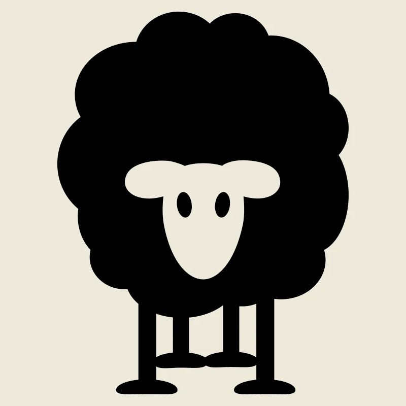 thick black sheep Shepherd Wool Heidschnucken