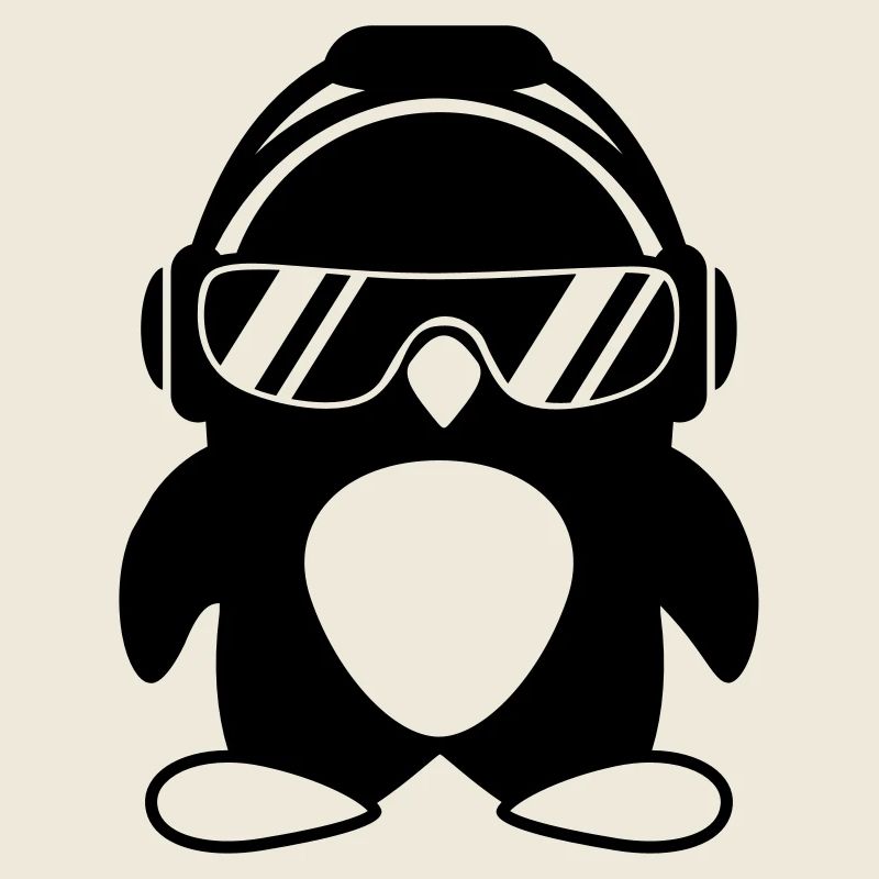 Pinguin mit Kopfhörer