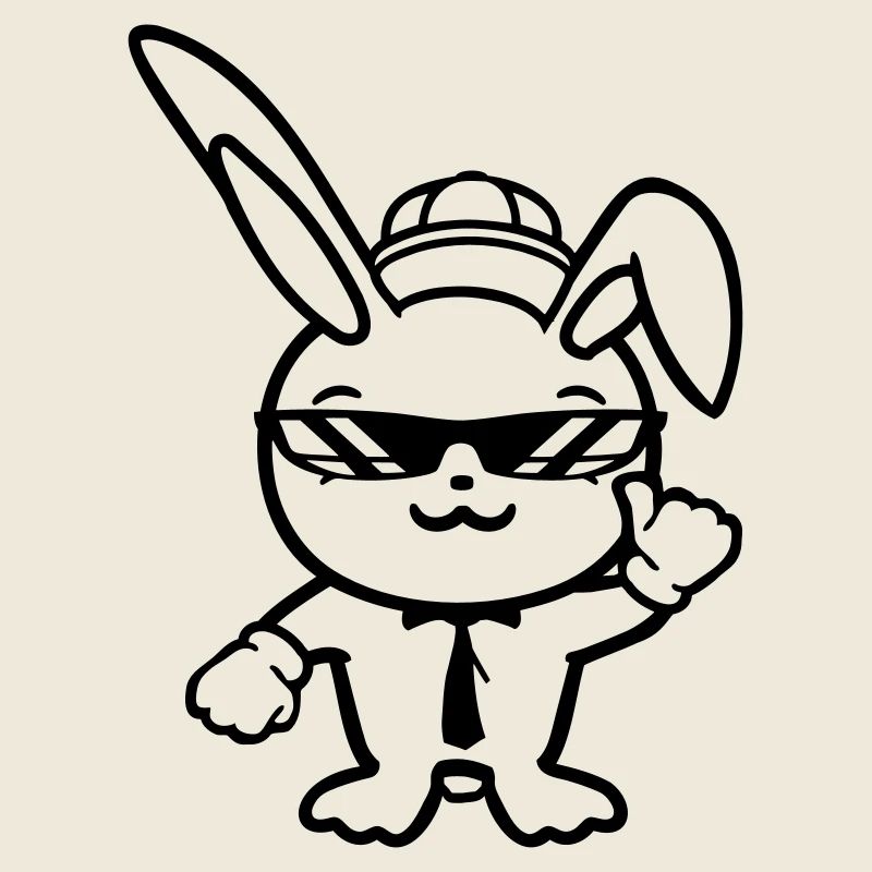 Lunettes de soleil lapin Cappy cravate Cool Hat Comic