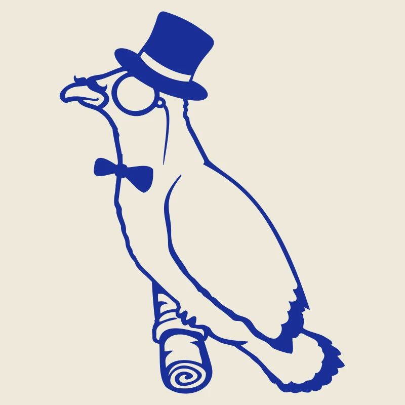 Sir Bird Top Hat Monocle Glasses Rich Mr.