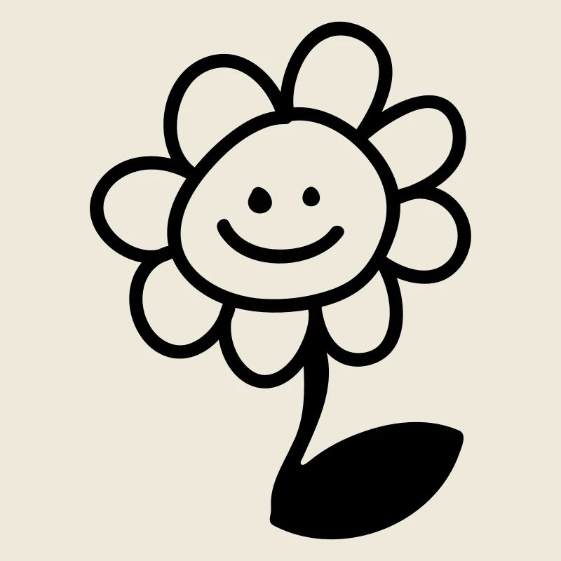 Fröhliche Blume - Line