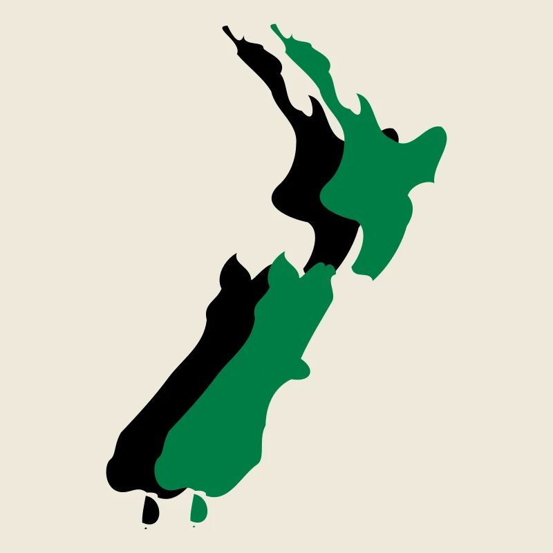 nz new zealand map shadow