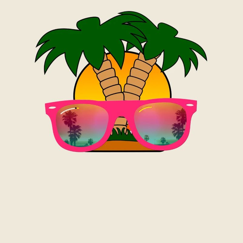 Summertime! Lunettes de soleil et palmiers