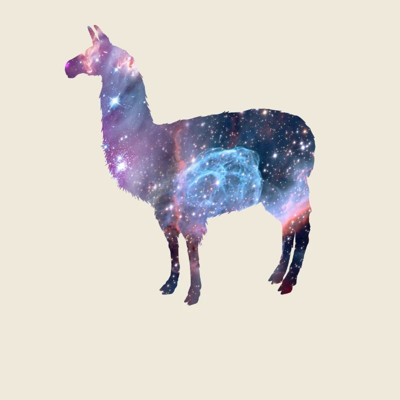 weltall galaxy llama