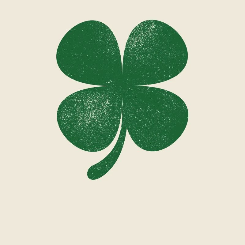 Distressed Green Four Leaf Clover Saint Patricks