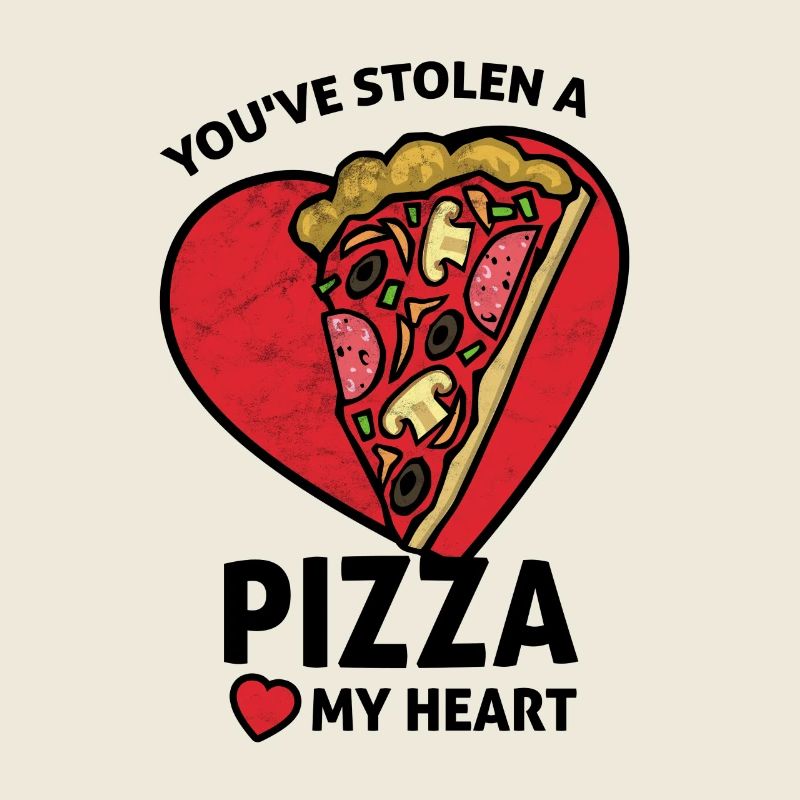 Les couples aiment la pizza de cadeau de Saint-Valentin