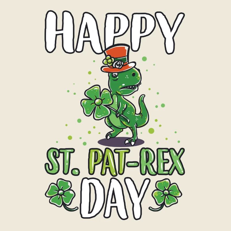 St Patricks day dinosaur T-Rex gift beer