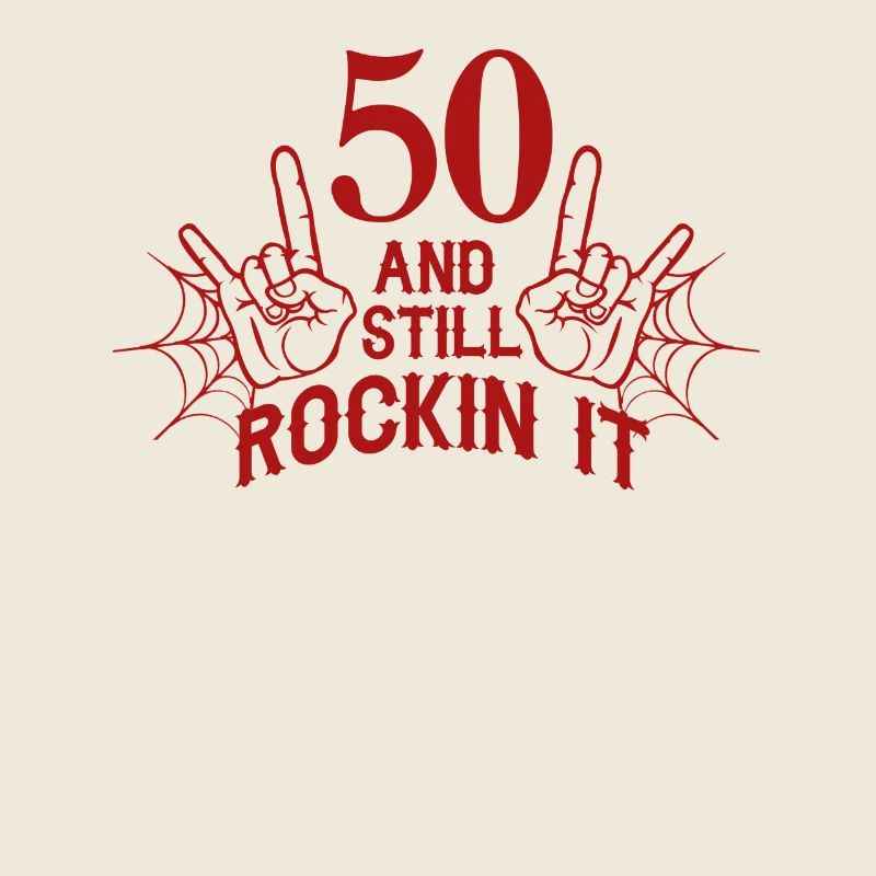 50th and Still Rockin Graphic Design
