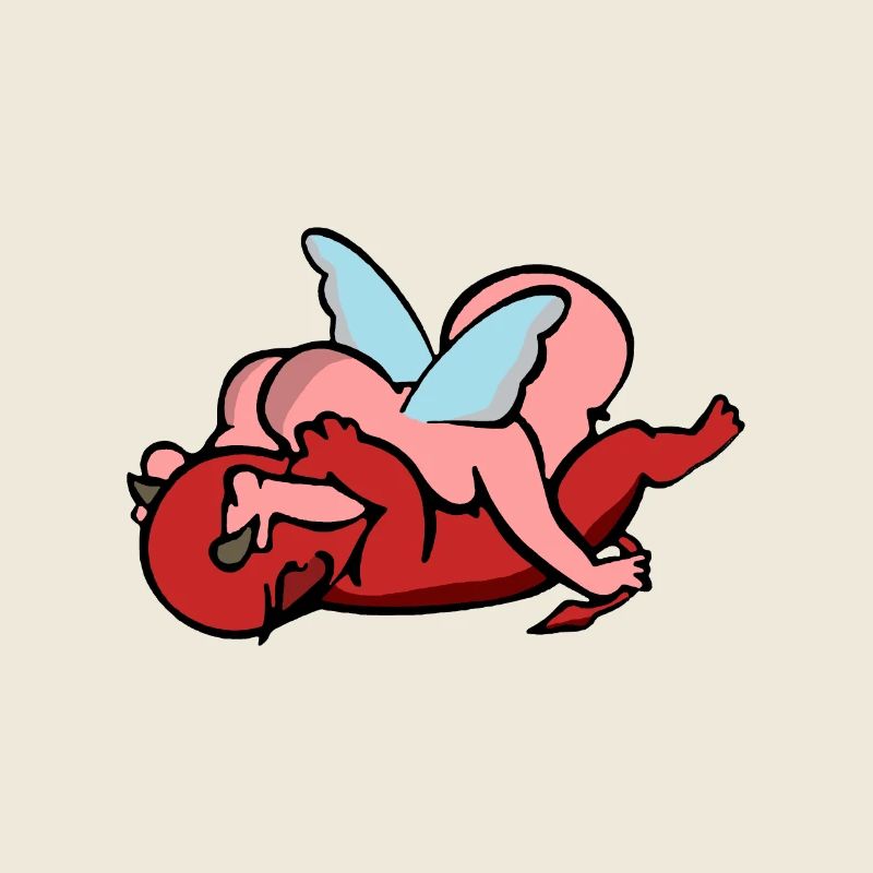 Playing angels and devils hug my hug