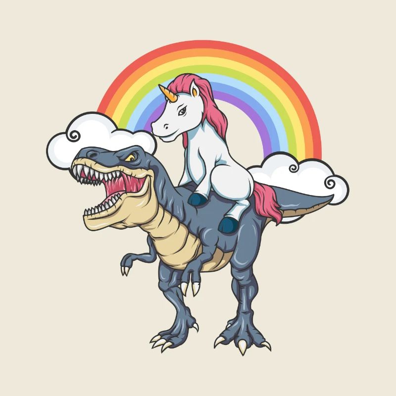 Einhorn Dinosaurier T-Rex Regenbogen Geschenk