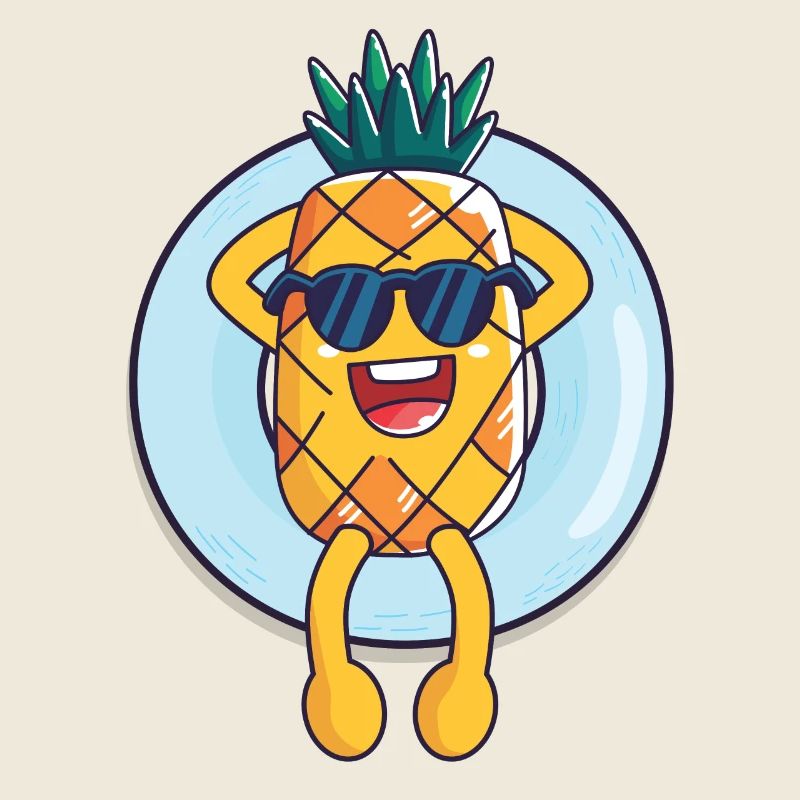 Cool floating pineapple