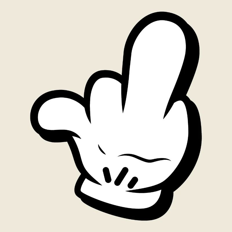 Mittelfinger Comic Style