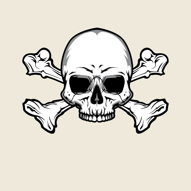 Skull with bones