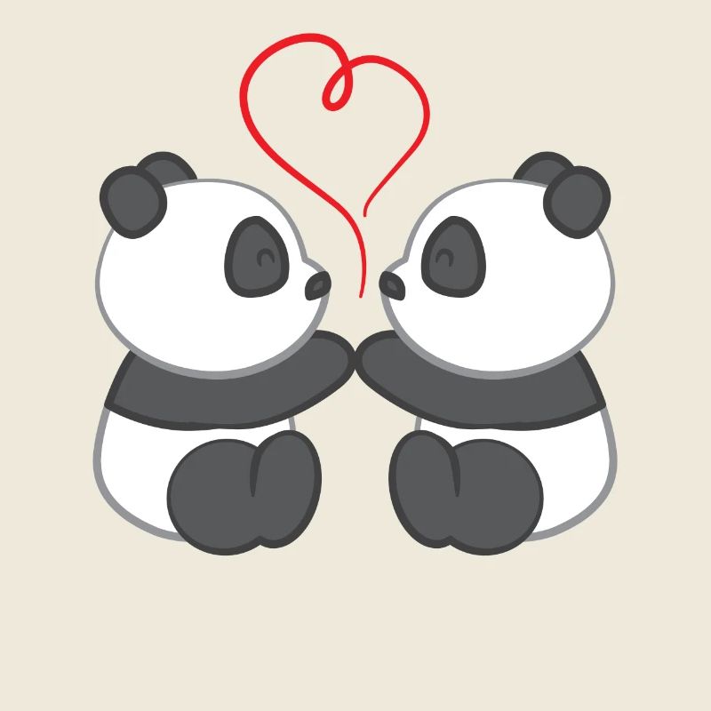 Panda - Panda T-Shirt - Pandamotiv - Liebe