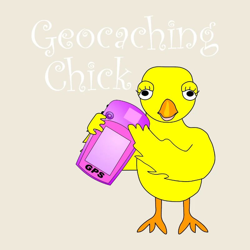 Geocaching Chick White Text