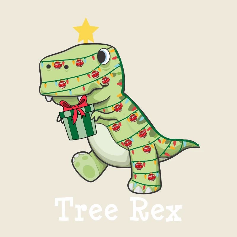 Angry Tree Rex Xmas Dinosaur Lights de Noël