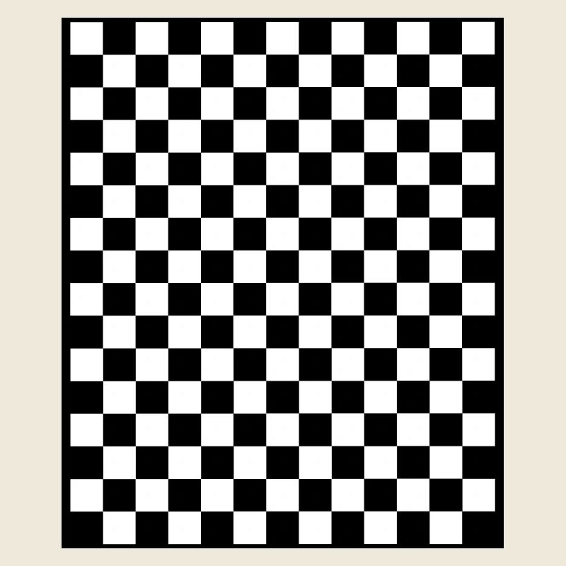 Checkerboard I Pattern Squares black and white