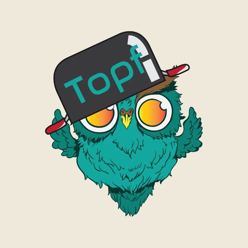 Owl in couple look with pot without lid