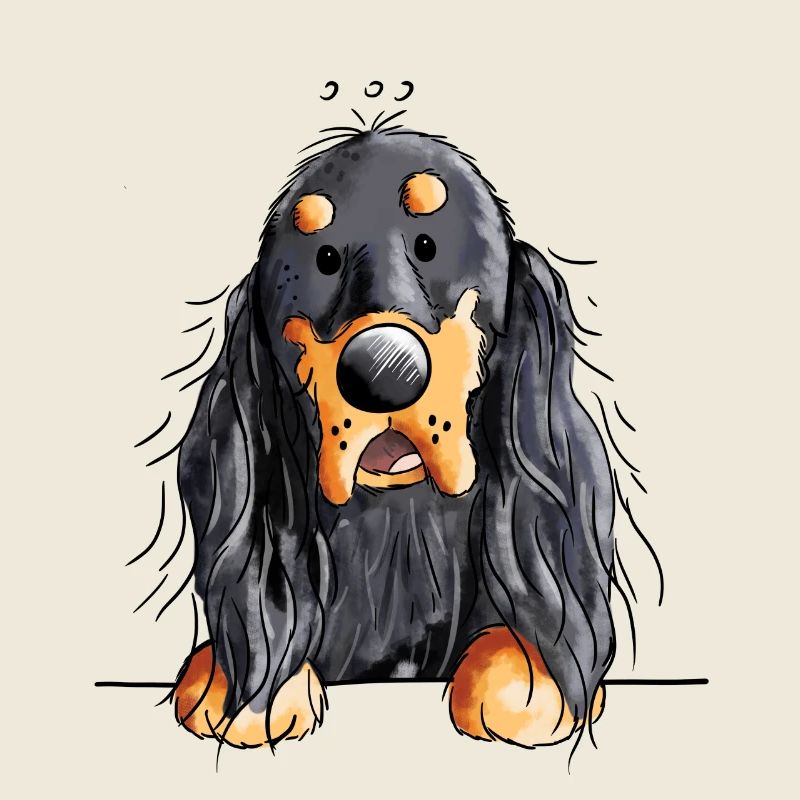Cute Gordon Setter - Dog - Dogs - Gift