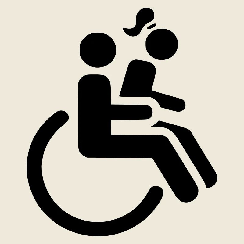 Rollstuhlfahrer mit Dame auf dem Schoß #