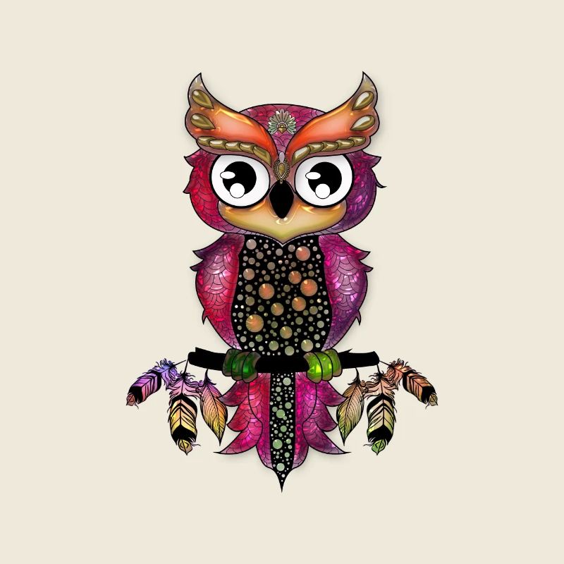 Süße elegante Eule