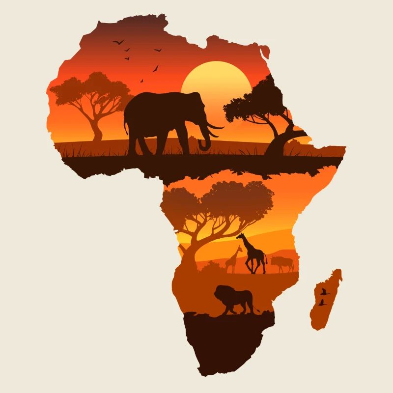 African Safari Map