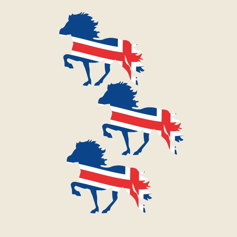 Drapeau du cheval islandais