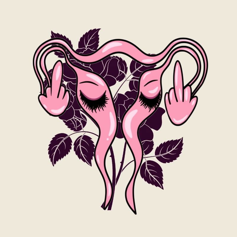 Mittelfinger Uterus Gebärmutter Pro-Choice