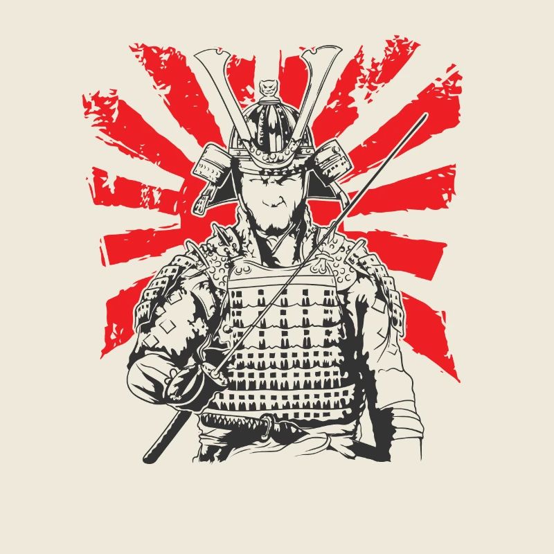 Samurai Schwert Samurai Krieger mit Rüstung